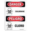 Signmission Safety Sign, OSHA Danger, 24" Height, Chlorine, Bilingual Spanish OS-DS-D-1824-VS-1065